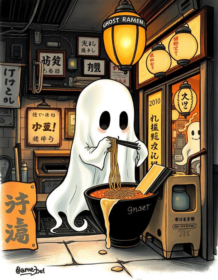 Ghost Ramen — slice of life manga cover